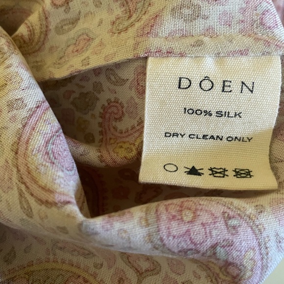 Doen Tybee Mini Dress Pink Paisley Print 100% Silk Size XS - Picture 8 of 9